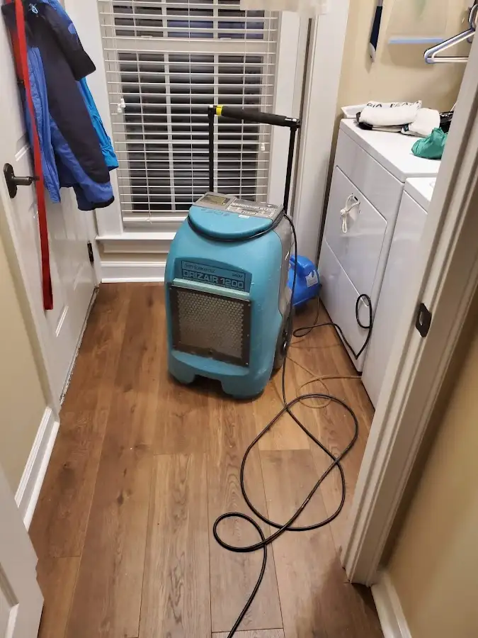 Commercial dehumidifier deployed for Flood Damage Cleanup in Anderson